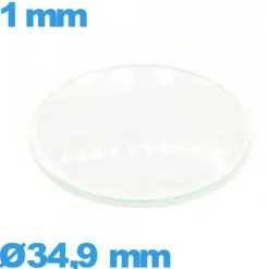 Verre montre en verre minéral 34,9 mm bombé circulaire