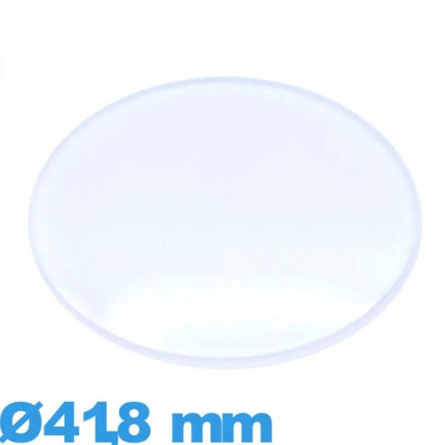 Verre montre Plastique 41,8 mm légèrement bombé Circulaire
