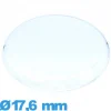 Verre Plastique Circulaire pour montre 17,6 mm gousset