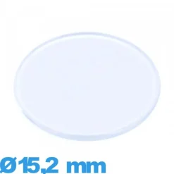 Verre Plastique plat et fin de montre Circulaire 15,2 mm