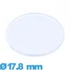 Verre plat et fin 17,8 mm de montre Circulaire en Plastique
