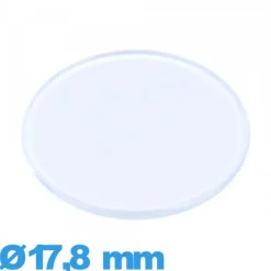 Verre plat et fin 17,8 mm de montre Circulaire en Plastique
