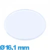 Verre plat et fin pour montre en acrylique Circulaire 16,1 mm