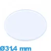 Verre plexiglas plat et fin montre Circulaire 31,4 mm