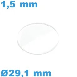 Verre pour montre 29,1*1,5 mm avec chanfrein