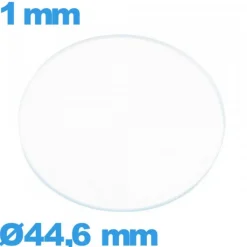 Verre pour montre 44,6 mm en verre minéral circulaire