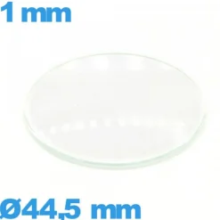 Verre pour montre 44,5 mm en verre minéral circulaire bombé