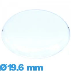 Verre pour montre 19,6 mm en acrylique Circulaire gousset