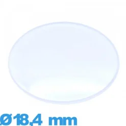 Verre pour montre 18,4 mm en Plastique Circulaire légèrement bombé