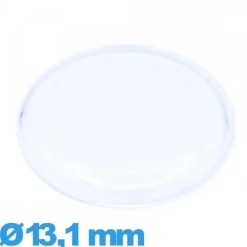 Verre pour montre 13,1 mm en acrylique Circulaire cambrure prononcée