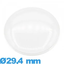 Verre pour montre 29,4 mm en Plastique Circulaire bombé