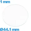Verre pour montre 44,1 mm plat en verre minéral circulaire