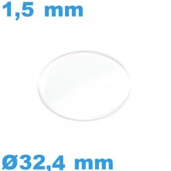 Verre pour Montre 32,4 x 1.5 mm Biseauté