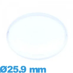 Verre pour montre acrylique 25,9 mm grand dôme Circulaire