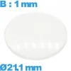 Verre pour montre avec base verre minéral 21,1 mm bombé circulaire