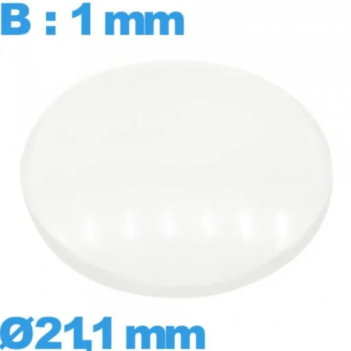 Verre pour montre avec base verre minéral 21,1 mm bombé circulaire