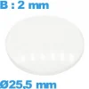 Verre pour Montre Bombé à Base Minéral Circulaire 25,5 mm