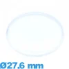 Verre pour montre en acrylique 27,6 mm grand dôme Circulaire