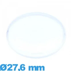 Verre pour montre en acrylique 27,6 mm grand dôme Circulaire