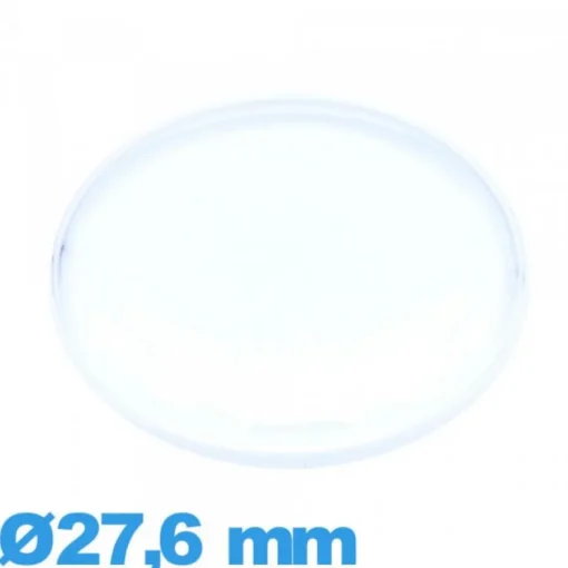 Verre pour montre en acrylique 27,6 mm grand dôme Circulaire