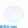 Verre pour montre en Plastique 12,0 mm à facettes saphir Circulaire