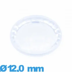 Verre pour montre en Plastique 12,0 mm à facettes saphir Circulaire