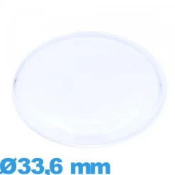 Verre pour montre en plexiglas 33,6 mm cambrure prononcée Circulaire