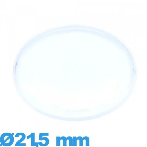 Verre pour montre Plastique 21,5 mm grand dôme Circulaire