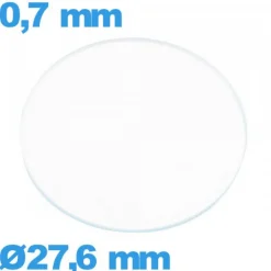 Verre pour Montre Plat Minéral Circulaire 27,6 mm