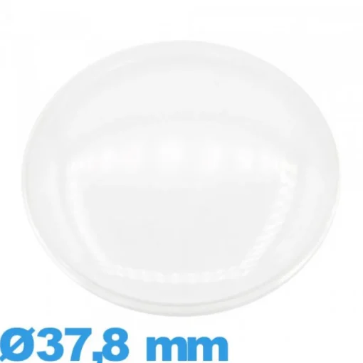 Verre pour montre plexiglas 37,8 mm bombé Circulaire
