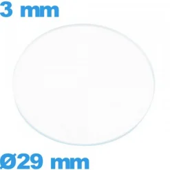 Verre pour montre verre minéral circulaire 29 mm