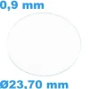 Verre Sternkreuz Plat Rond Saphir pour montre 23,70 mm épaisseur 0,9 mm résistant aux rayures