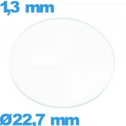 Verre verre minéral circulaire 22,7 mm montre