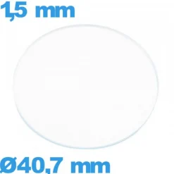 Verre verre minéral circulaire de montre 40,7 mm