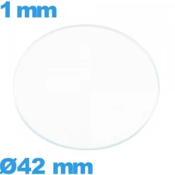 Verre verre minéral circulaire 42 mm montre