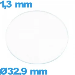 Verre verre minéral circulaire 32,9 mm de montre
