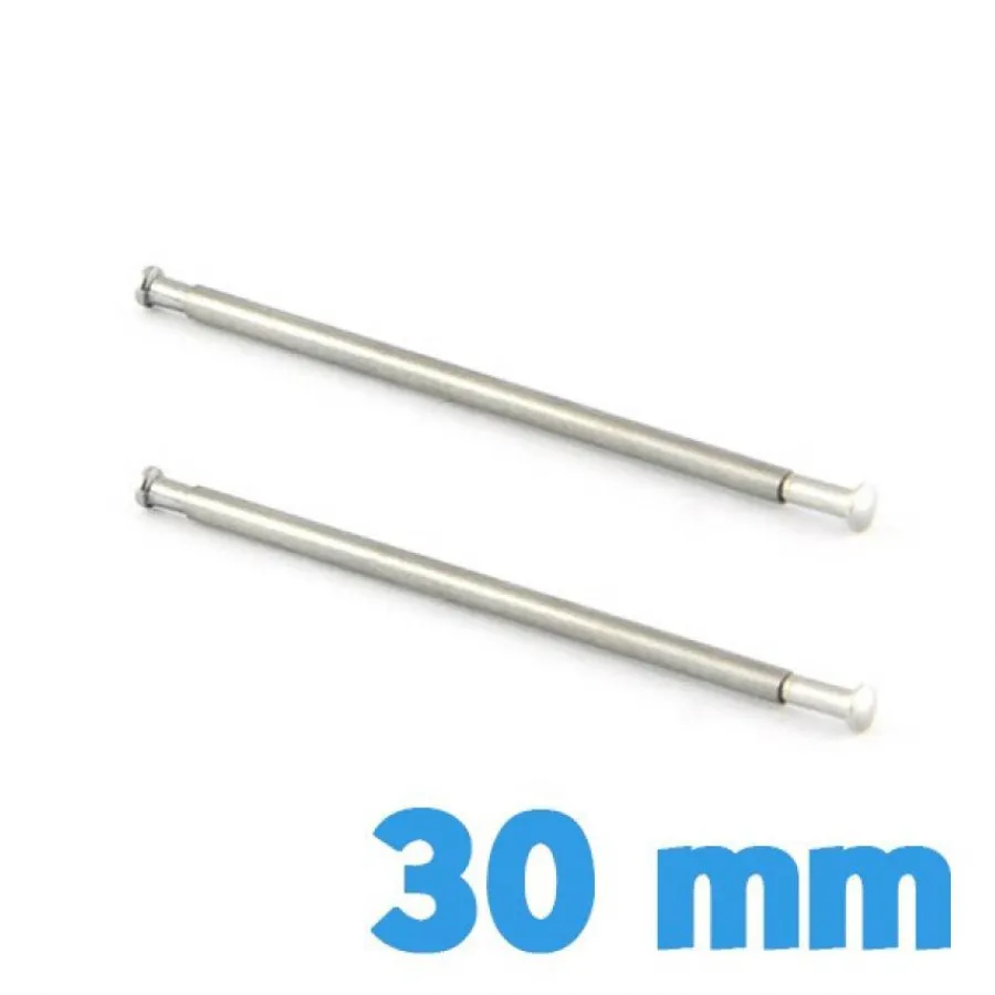 Barre À Rivet-2 Barres pour Montre Capuchon Pression 30 mm diamètre 1,20 mm