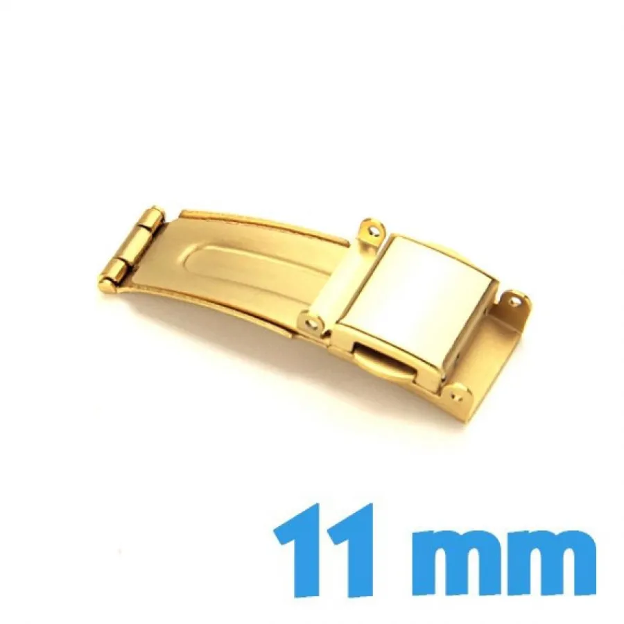 Déployante-11 mm or Fermoir déployant acier bouton