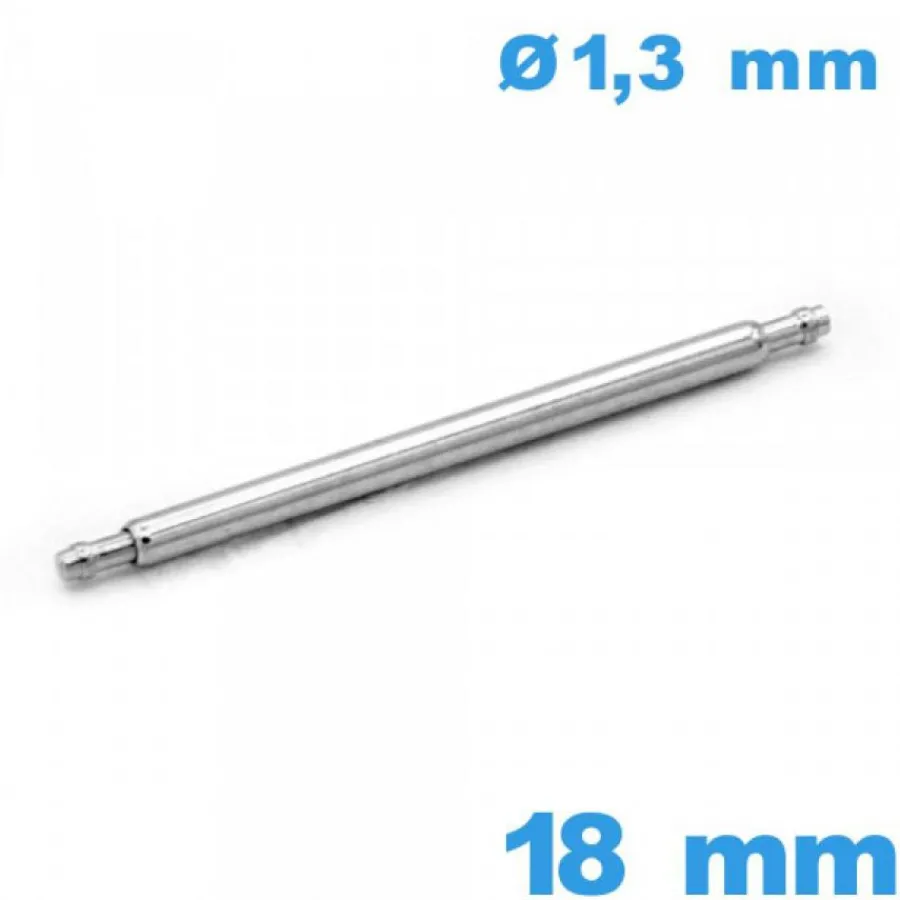 Pompe-1 Springbar A petite pointe 18mm pour bracelet montre diam : 1,3 mm épaulement simple