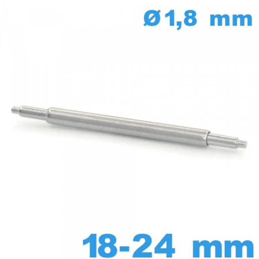 Pompe-1 Tige à ressort  pour montre 18 à 24 mm Téléscopique d :1,8 mm Suisse