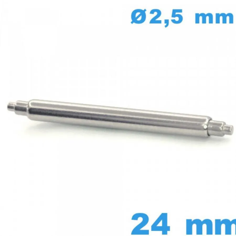 Pompe-1 Tige Téléscopique 24mm réparation bracelet montre d :2,5 mm épaulement double