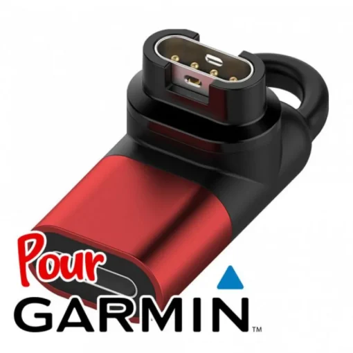 Accessoires Garmin-Adaptateur USB-C de chargement pour smartwatch Garmin (Forerunner 245 Instinct, Vivoactive 4, Forerunner 945, ...)