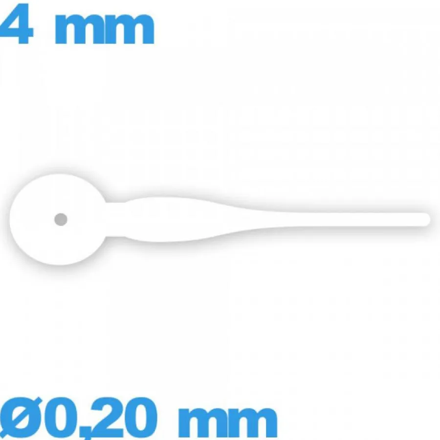 Aiguille De Sous-cadran-Aiguille à l'unité   blanc  Ø0,20 mm  taille : 4 mm complication