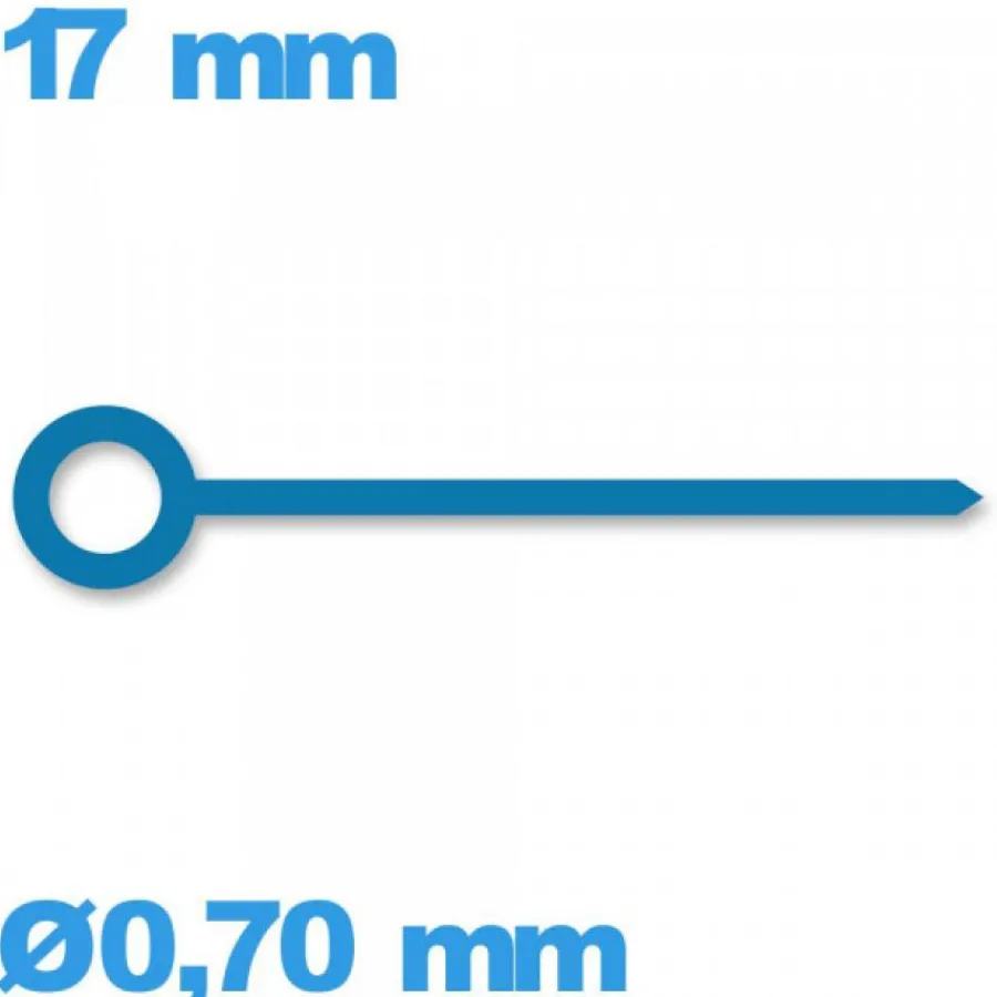 Aiguille Des Minutes-Aiguille à l'unité pour mouvement  bleu  Ø0,70 mm longueur : 17mm (minute)
