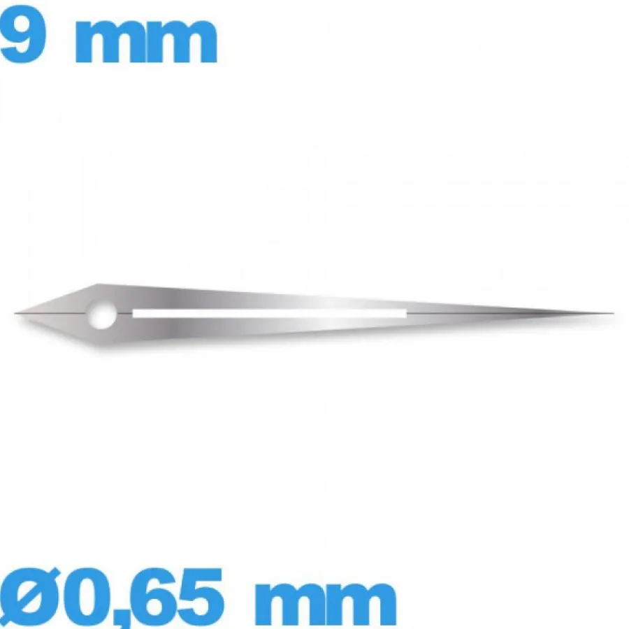 Aiguille Visible La Nuit|Aiguille Des Minutes-Aiguille argenté   Ø0,65 mm  taille : 9 mm (minute) pour mouvement de montre lumineuse nuit