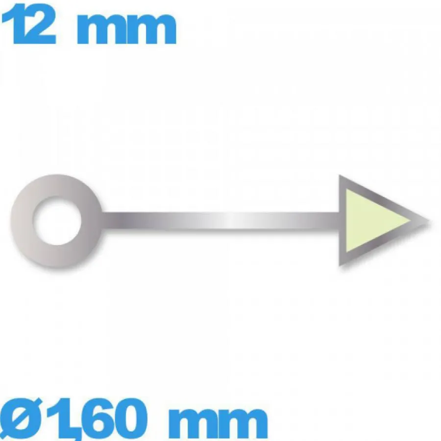 Aiguille Visible La Nuit|Aiguille Des Heures-Aiguille argenté    taille : 12mm (heure)