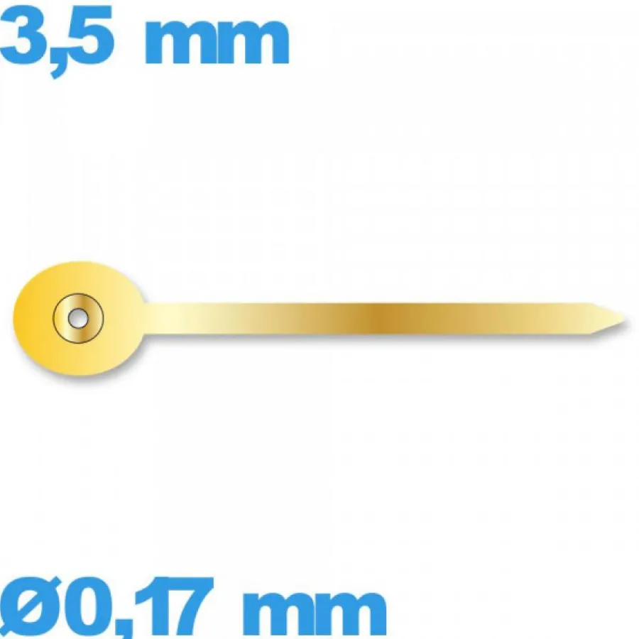 Aiguille De Sous-cadran-Aiguille complication à l'unité  Ø0,17 mm longueur : 3,5 mm  de montre - doré