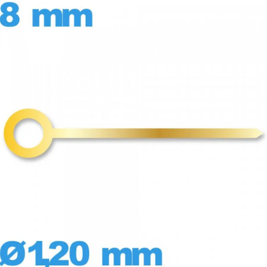 Aiguille Des Heures-Aiguille des Heures Doré pour Montre 8 mm Diamètre 1,20