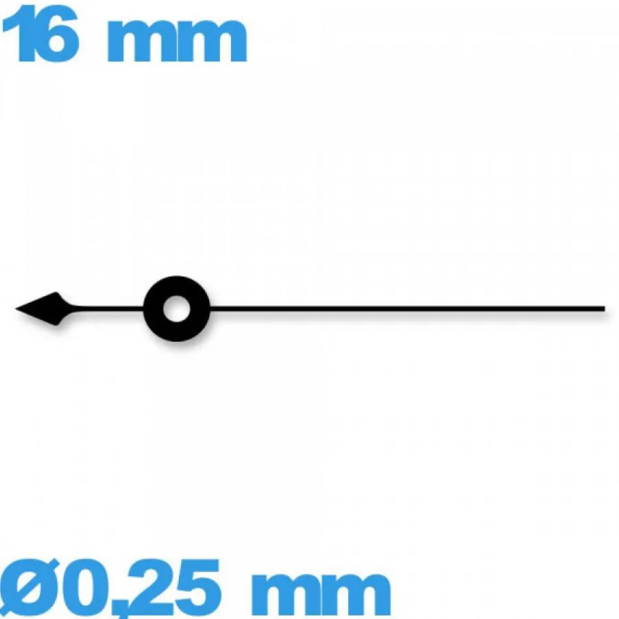 Aiguille Des Secondes-Aiguille  diamètre : 0,25 mm longueur : 16mm cadran principal (seconde) noir de mouvement de montre seule