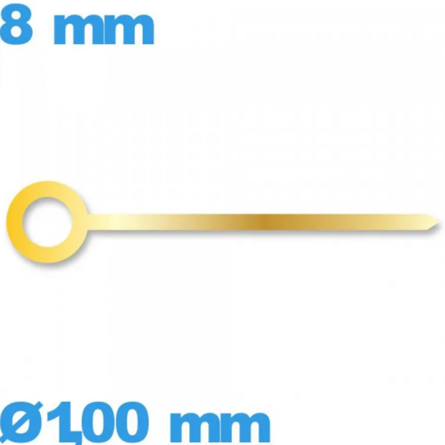 Aiguille Des Heures-Aiguille doré à l'unité   taille : 8 mm cadran central des heures mouvement